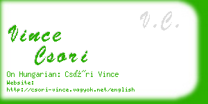 vince csori business card
